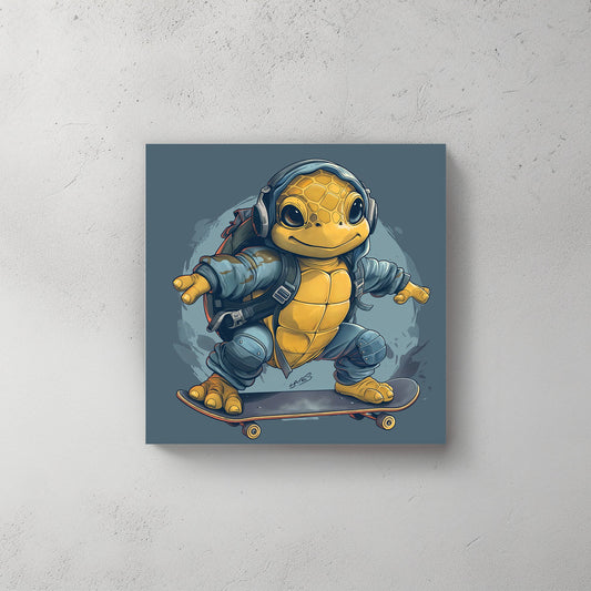 Turtle #542 Canvas Wall Art & Metal Prints