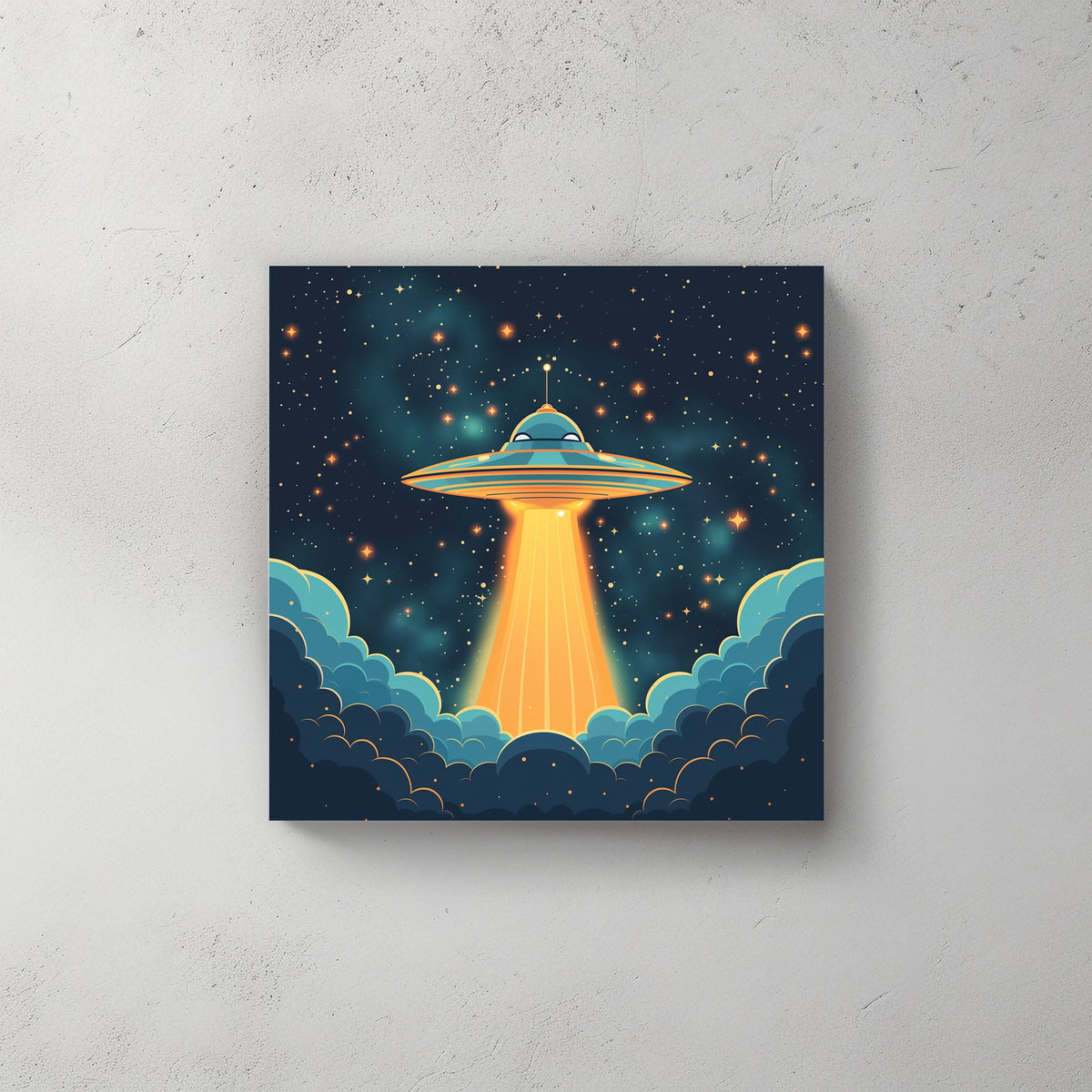 Flying Saucer #570 Canvas Wall Art & Metal Prints