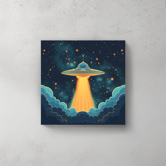 Flying Saucer #570 Canvas Wall Art & Metal Prints