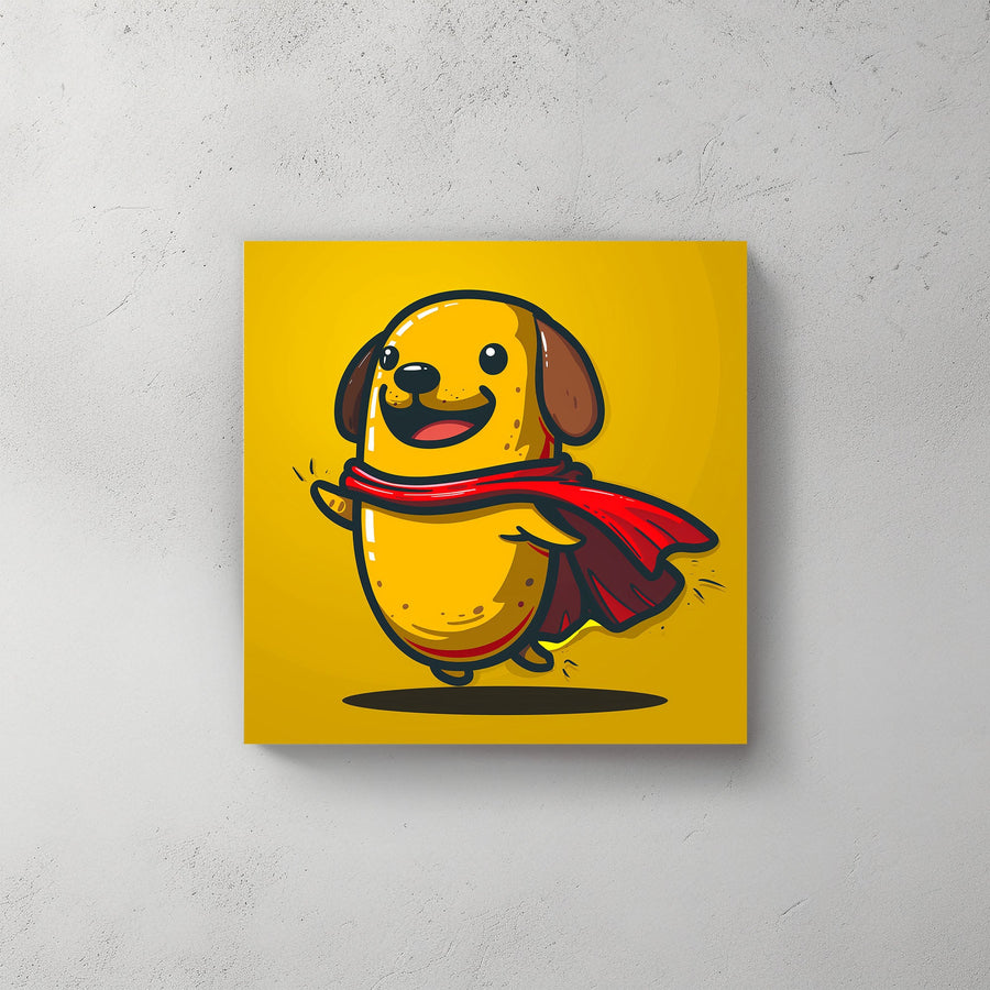 Flying Sausage #571 Canvas Wall Art & Metal Prints