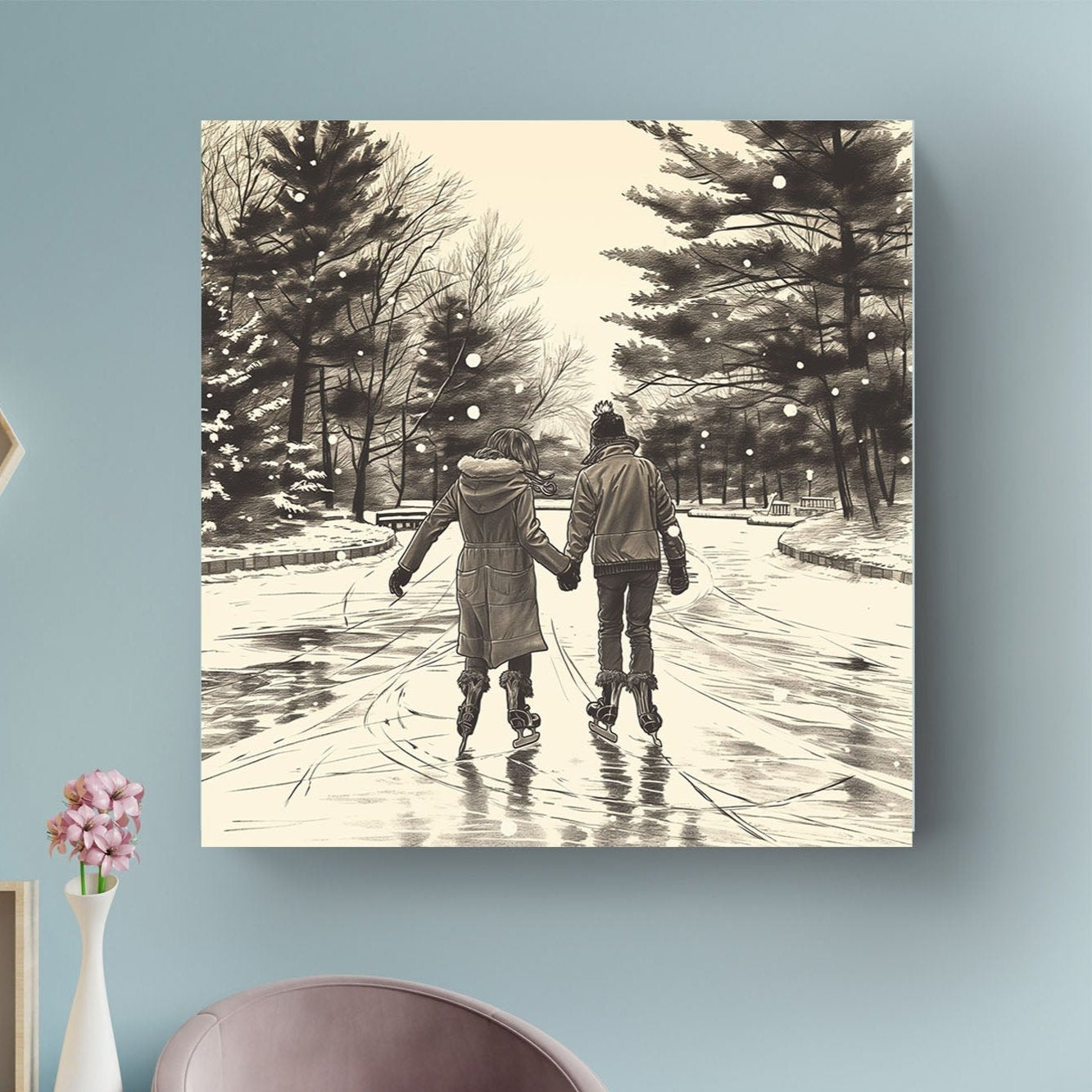 Cold Ice #577 Canvas Wall Art & Metal Prints