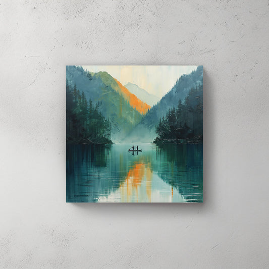 Paddle Boarding #607 Canvas Wall Art & Metal Prints