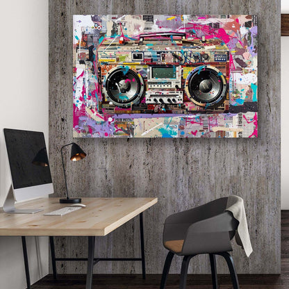 Boombox #649 Canvas Wall Art & Metal Prints
