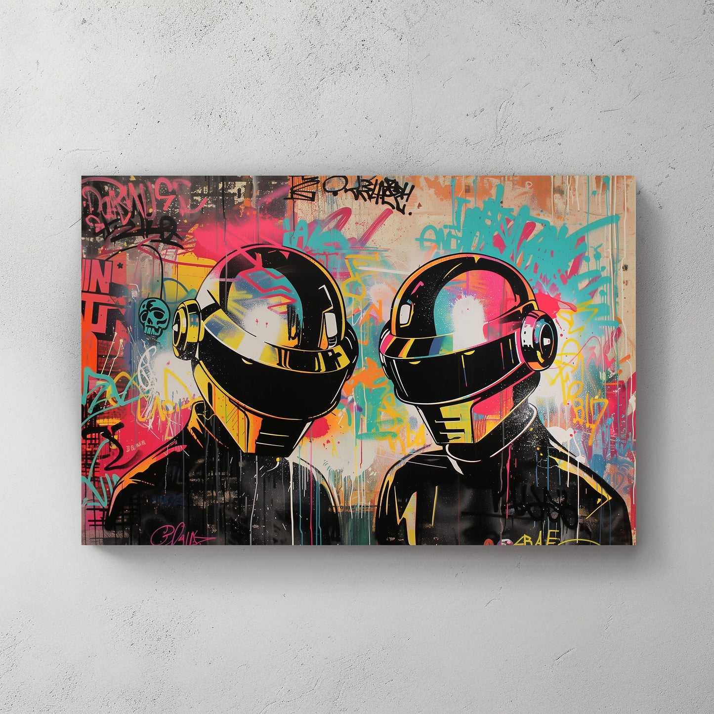 Daft Punk #657 Canvas Wall Art & Metal Prints