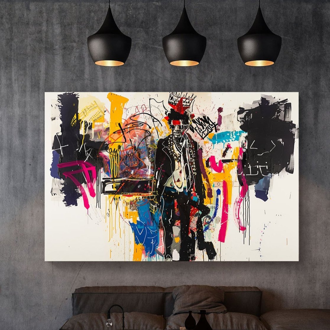 Crowned King #659 Canvas Wall Art & Metal Prints