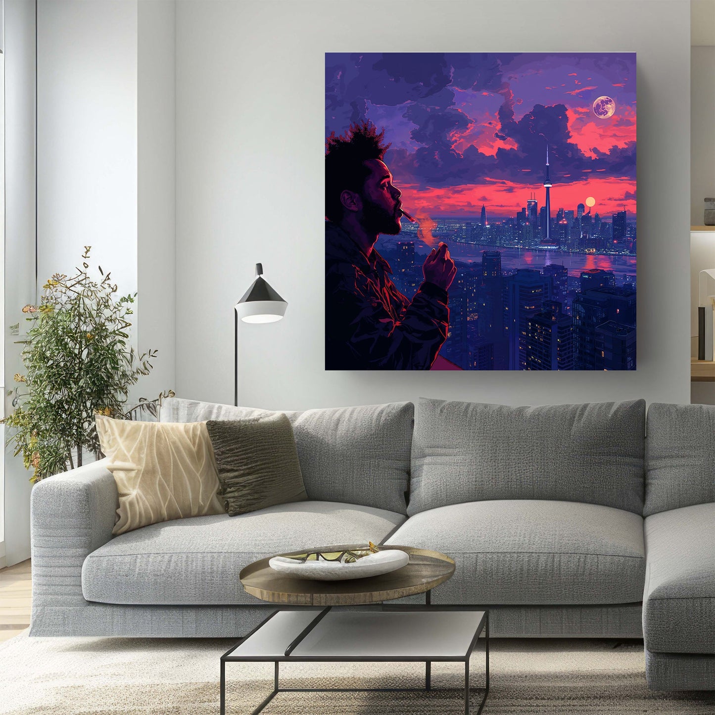 Toronto sunset digital art rendering wall art print