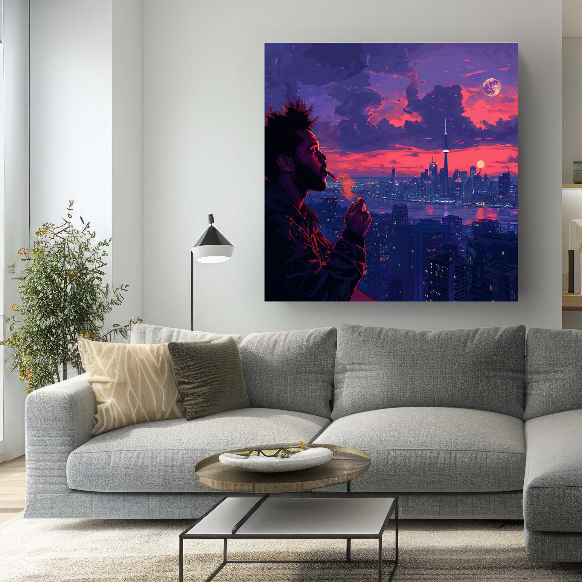 Toronto sunset digital art rendering wall art print