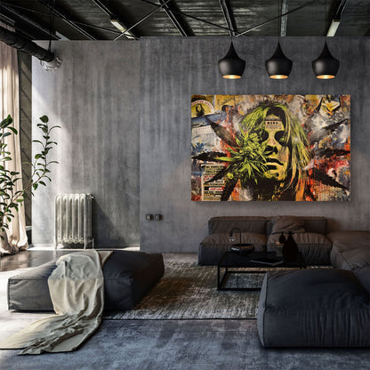 Marijuana graffiti wall art print