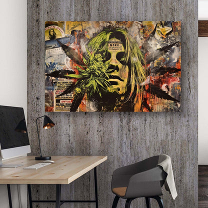 Marijuana graffiti wall art print