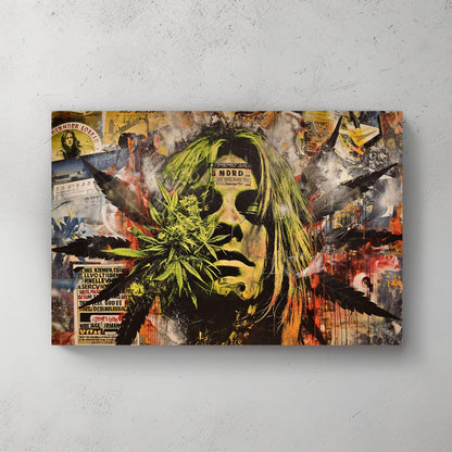 Marijuana graffiti wall art print