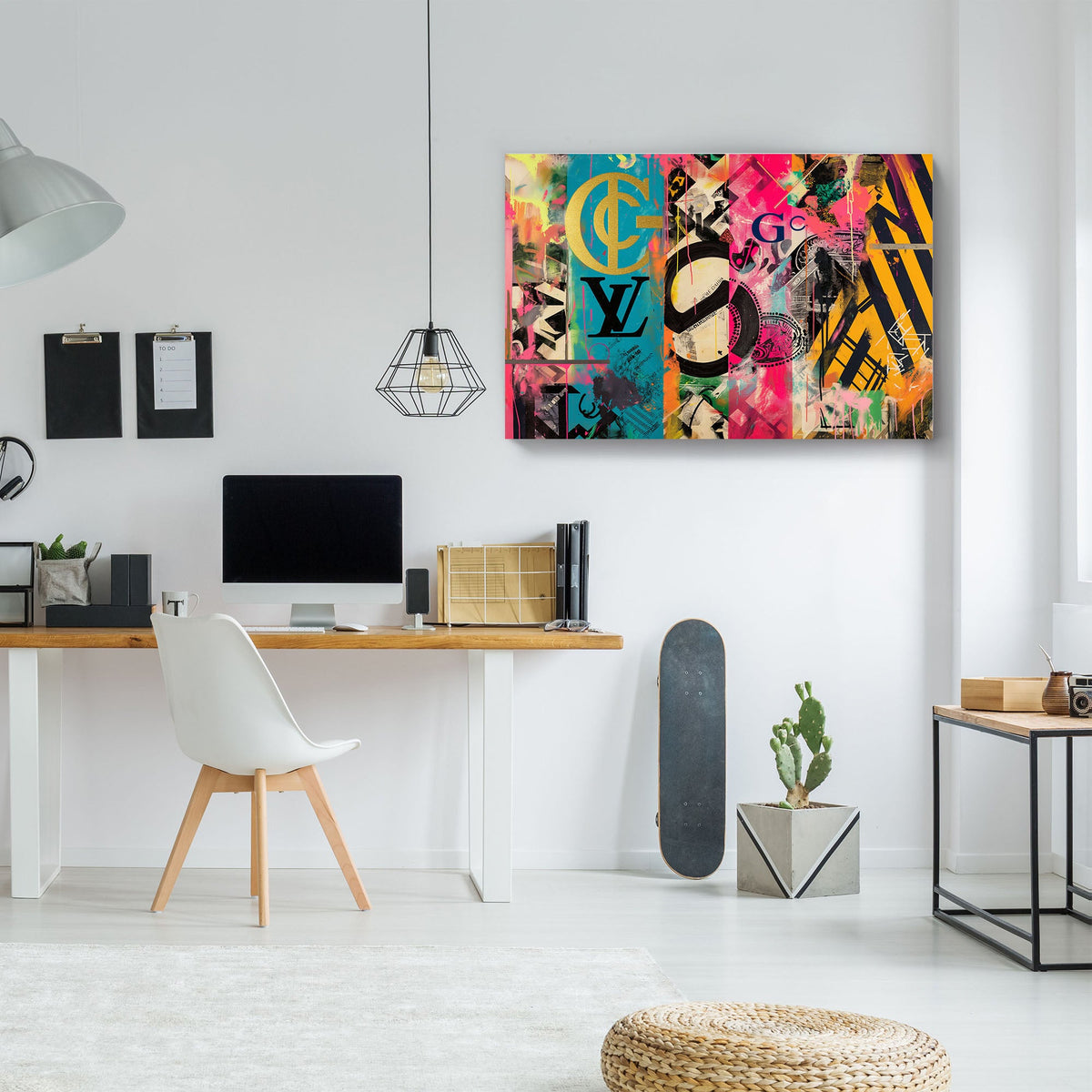 Bright colorful abstract wall art print