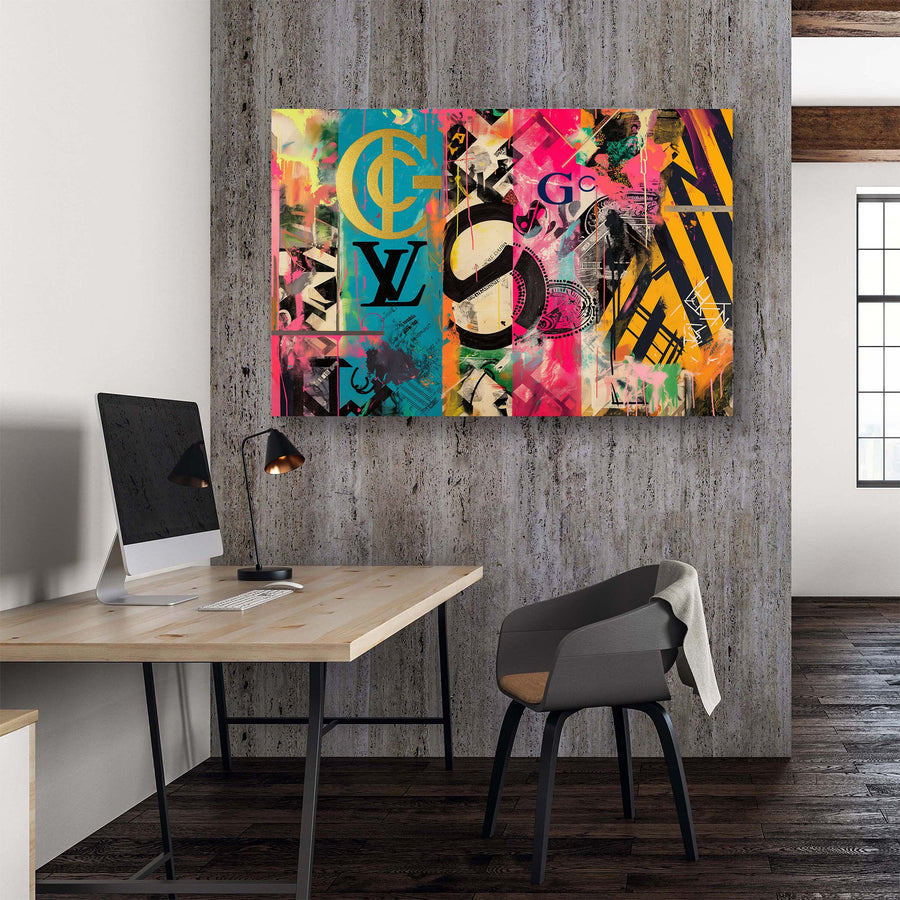 Bright colorful abstract wall art print