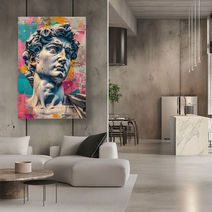 Michelangelo graffiti modern wall art print