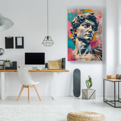 Michelangelo graffiti modern wall art print