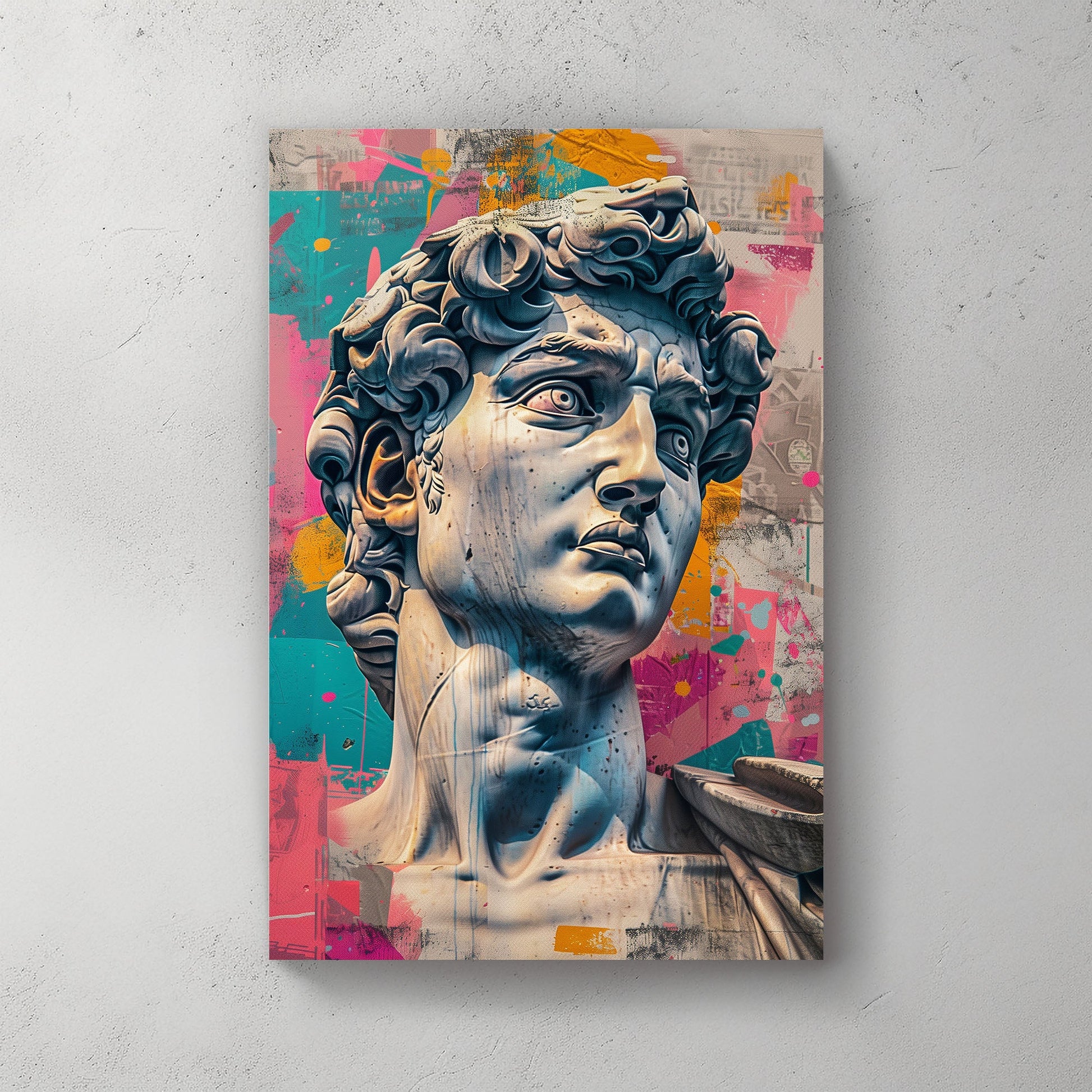 Michelangelo graffiti modern wall art print