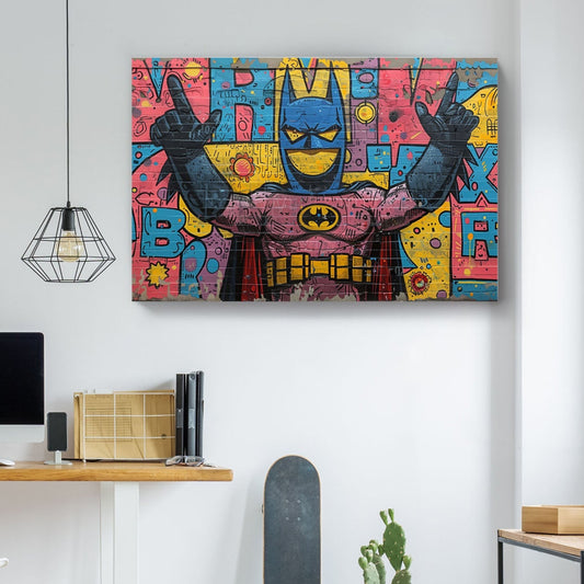 batman graffiti wall art
