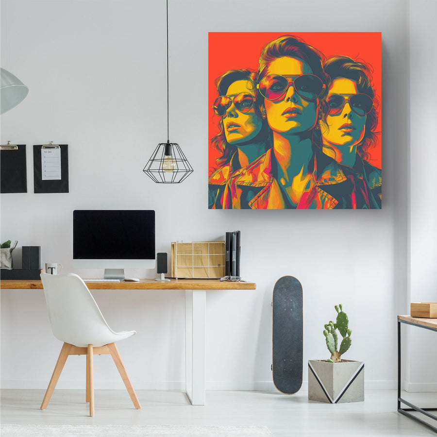 Women aviators vintage wall art print