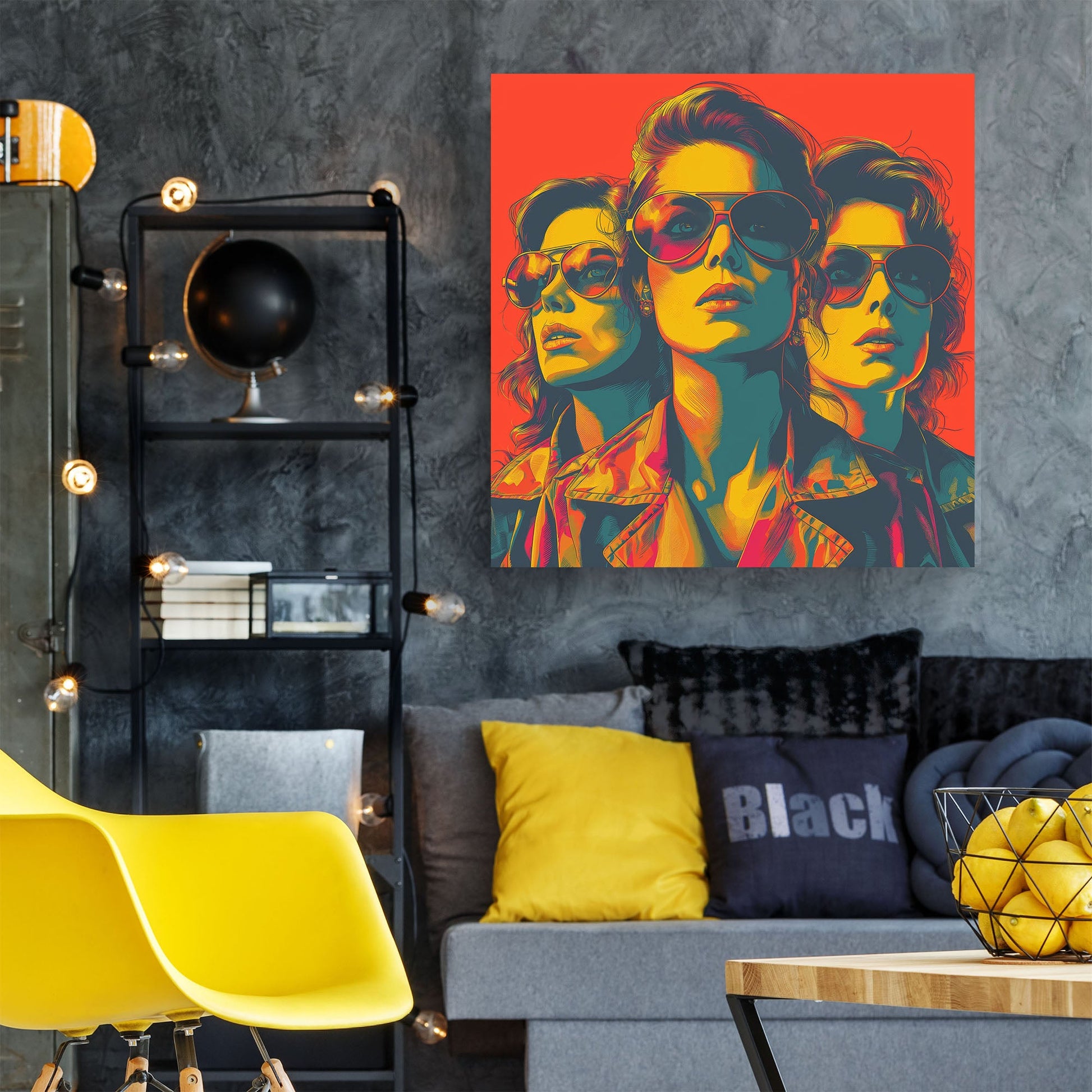 Women aviators vintage wall art print