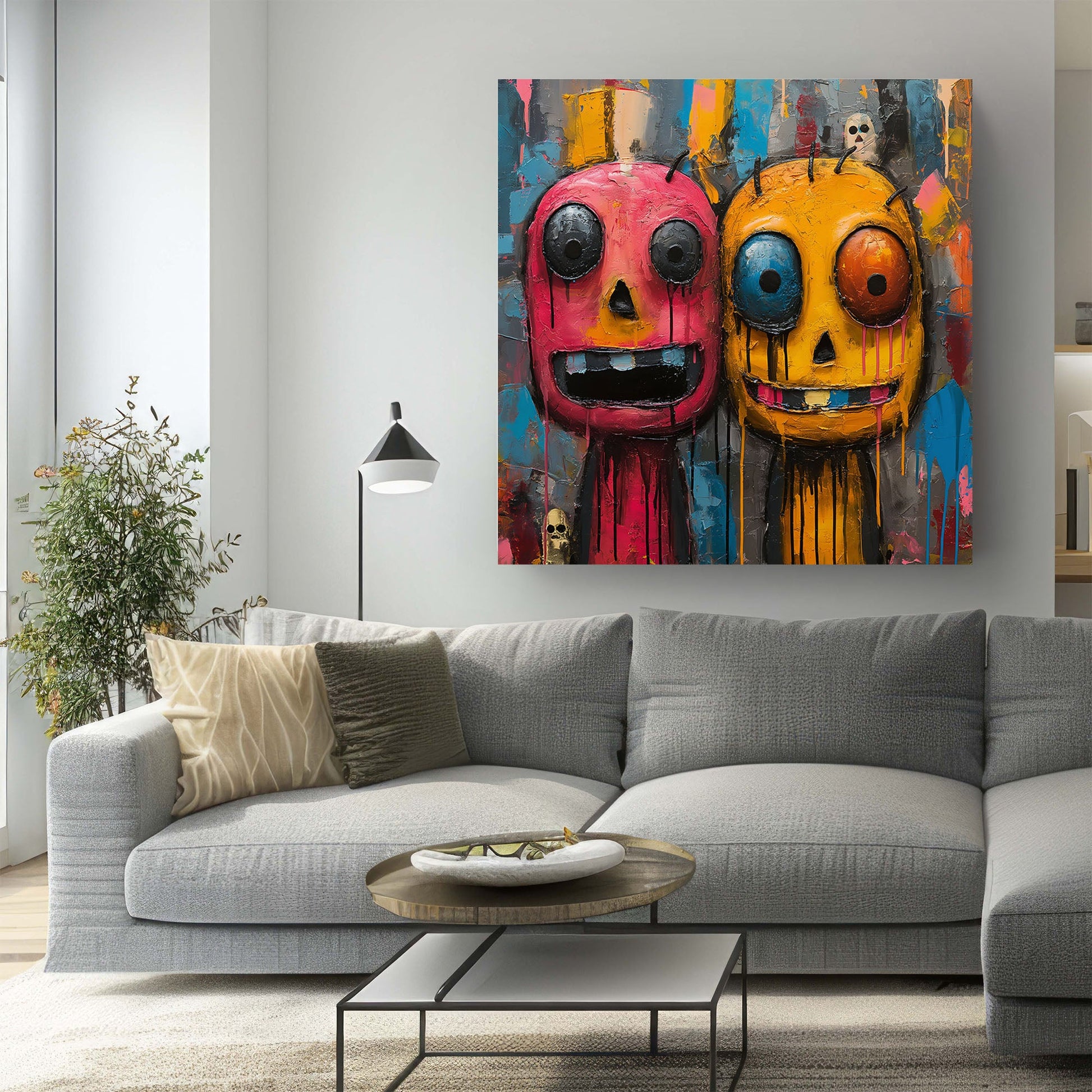 Cartoon characters modern wall art print