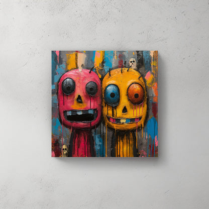 Cartoon characters modern wall art print