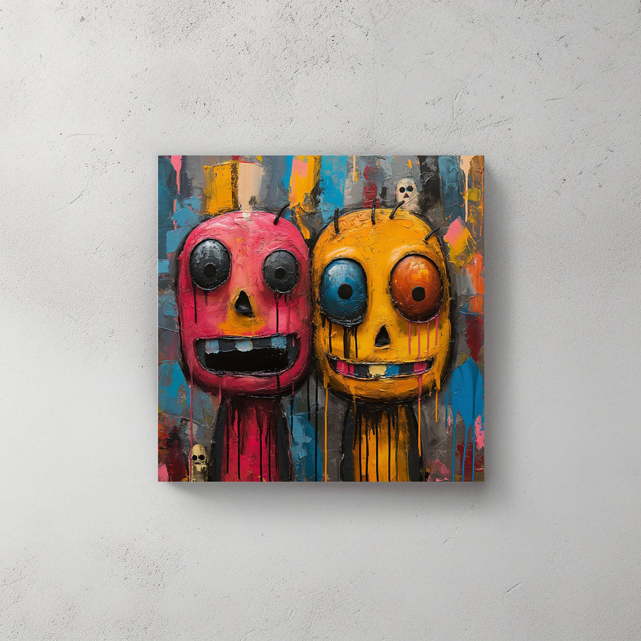 Cartoon characters modern wall art print