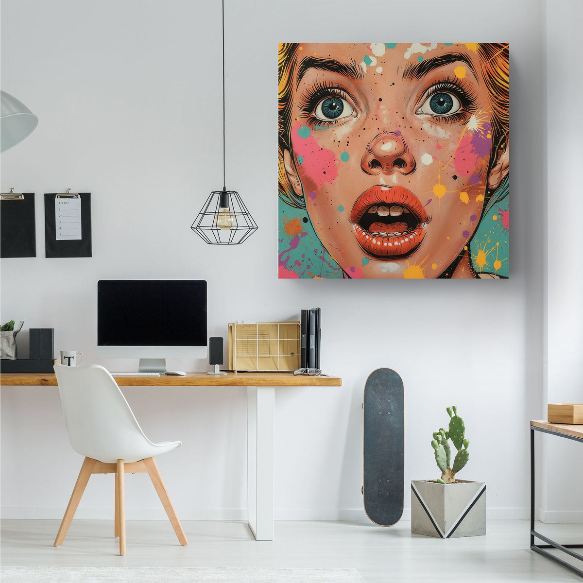 Female portrait pop art print