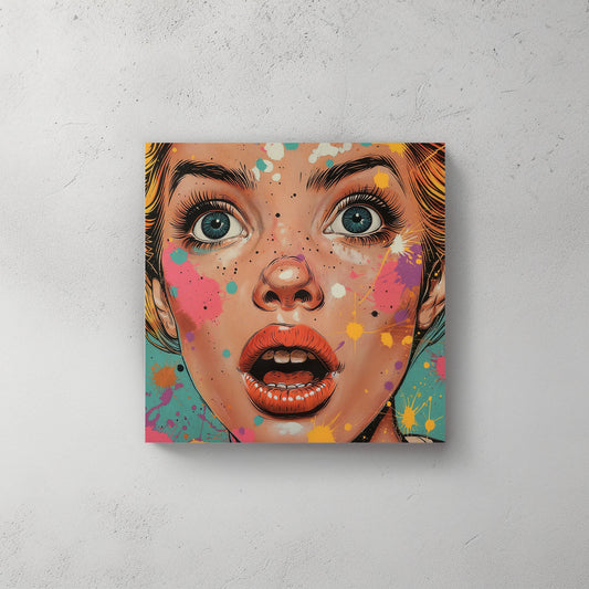 Female portrait pop art print