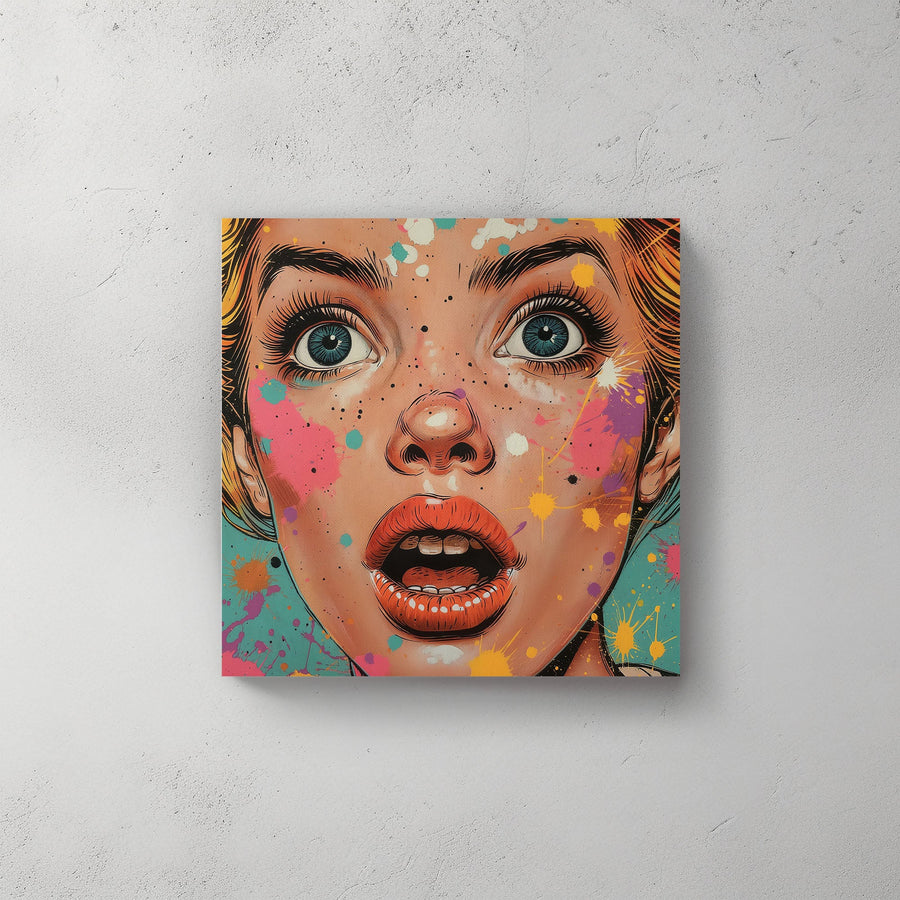 Female portrait pop art print