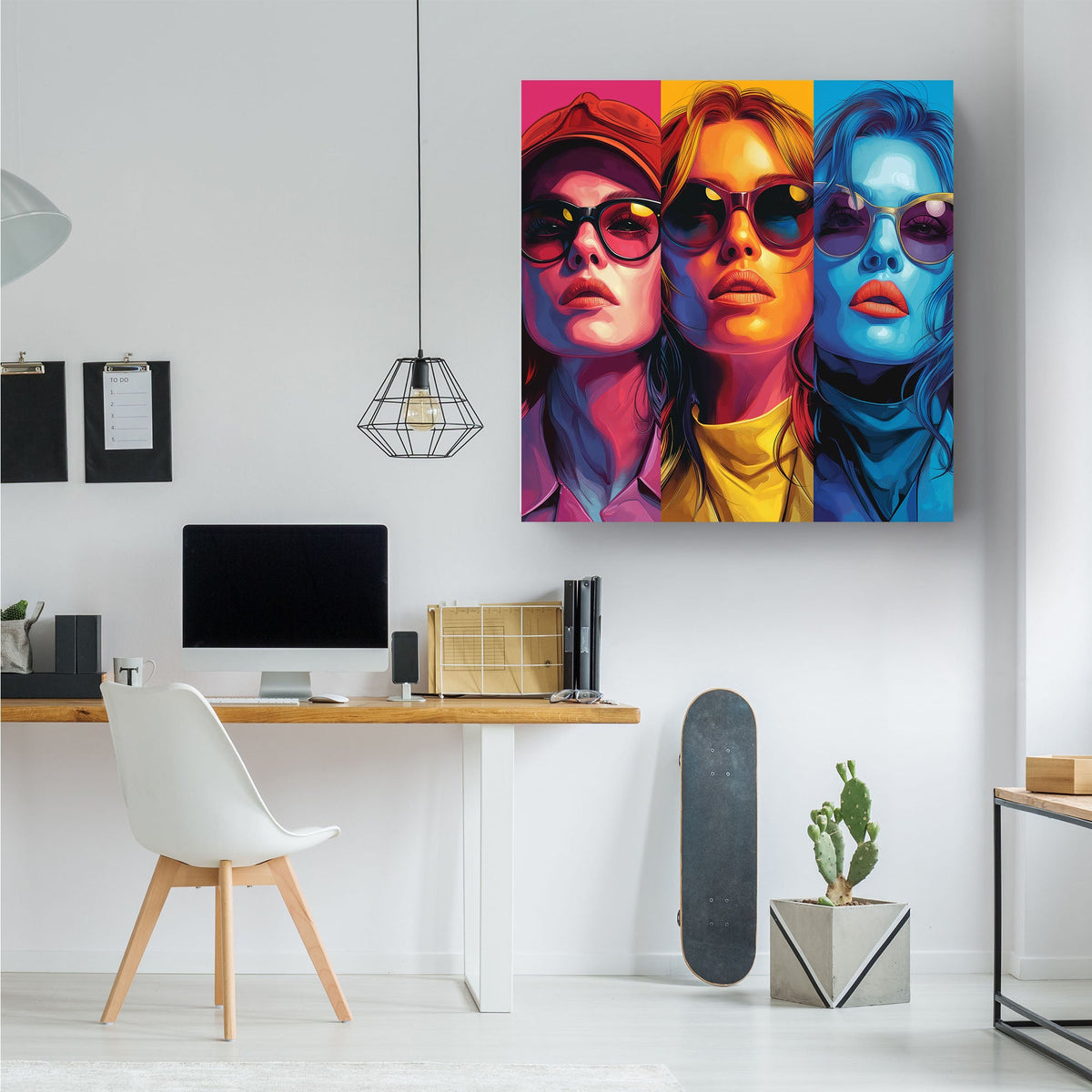 Female Portraits pop art style wall art print