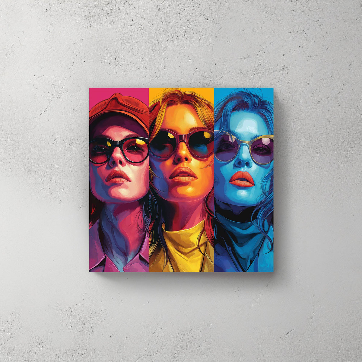 Female Portraits pop art style wall art print