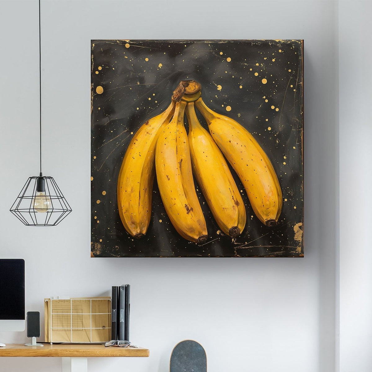 Bananas modern wall art decor for kitchen