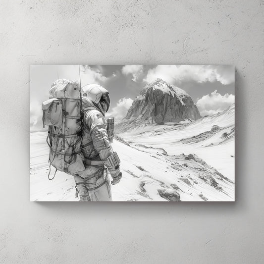 Astronaut discovery on mars wall art decor