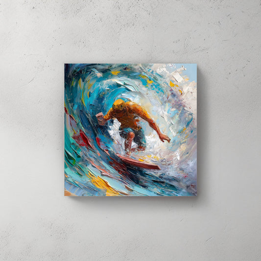 Surfer close up in wave wall art decor