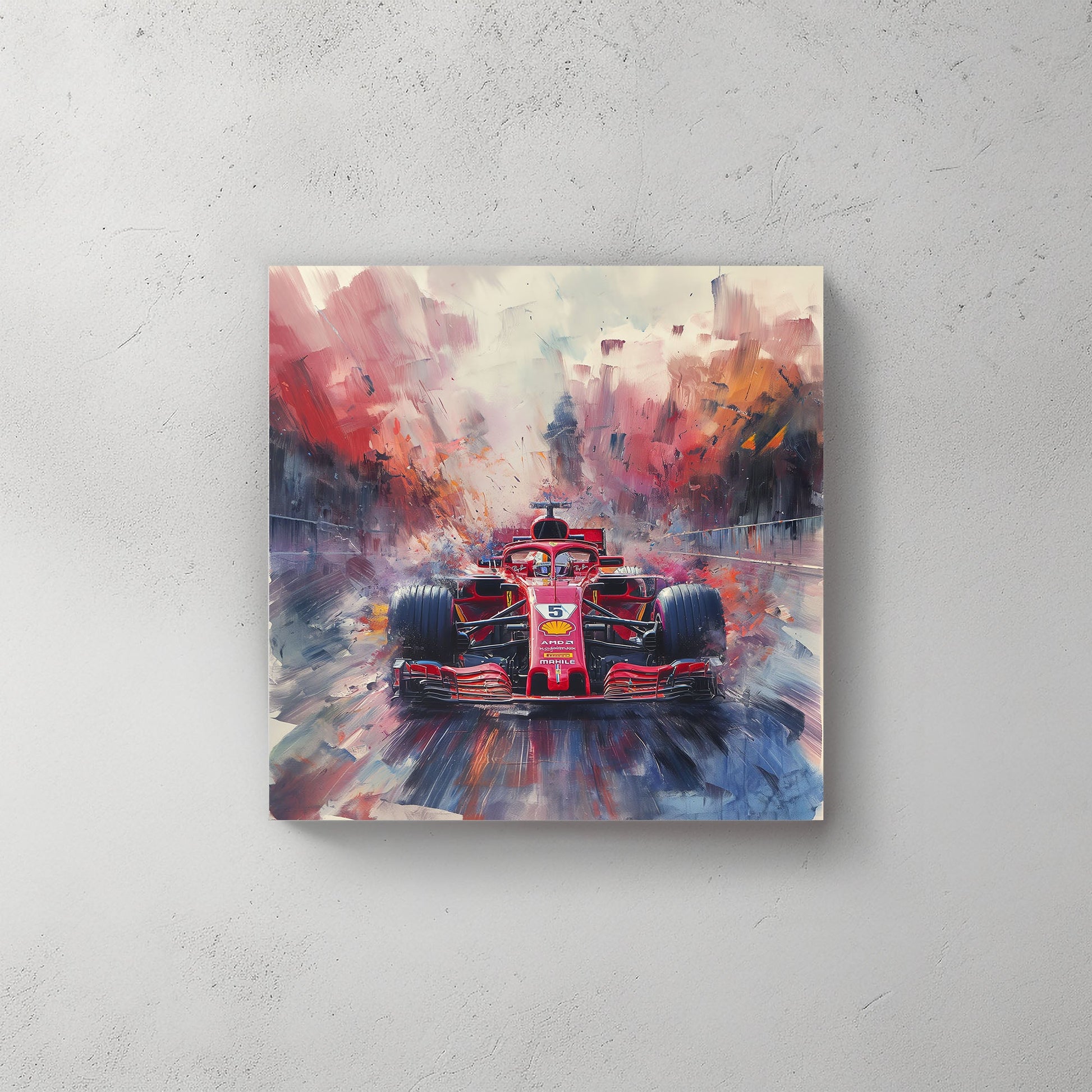 F1 Ferrari red pop wall art decor