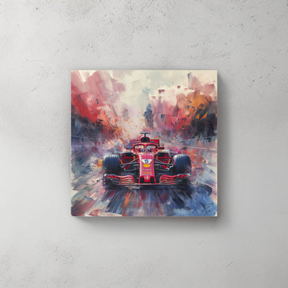 F1 Ferrari red pop wall art decor