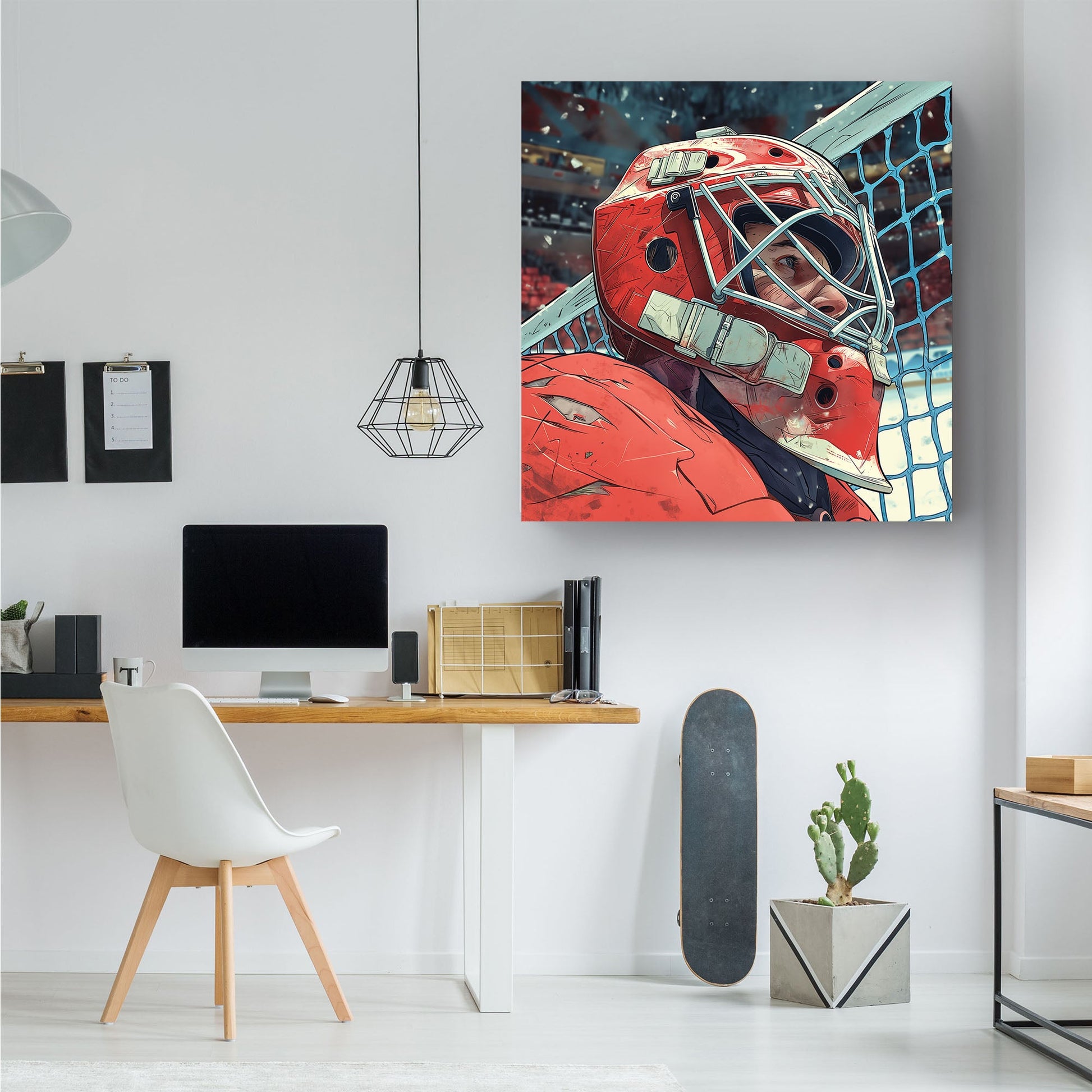 Hockey goalie wall art decor