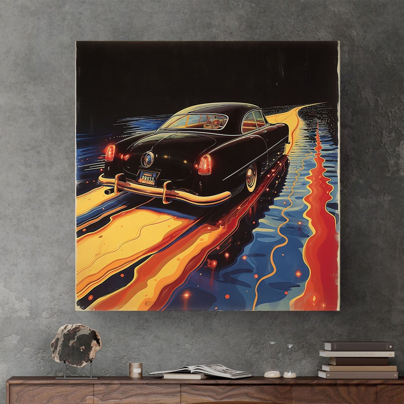 Black Ride #897 Canvas Wall Art & Metal Prints