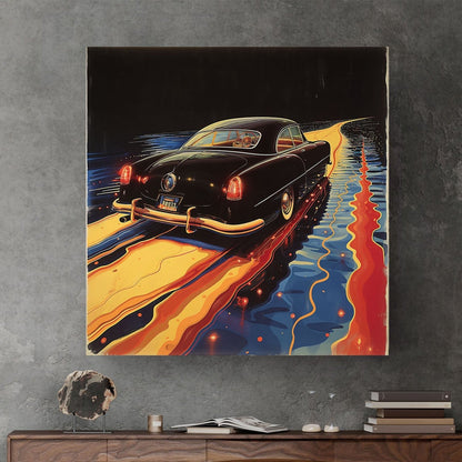 Black Ride #897 Canvas Wall Art & Metal Prints
