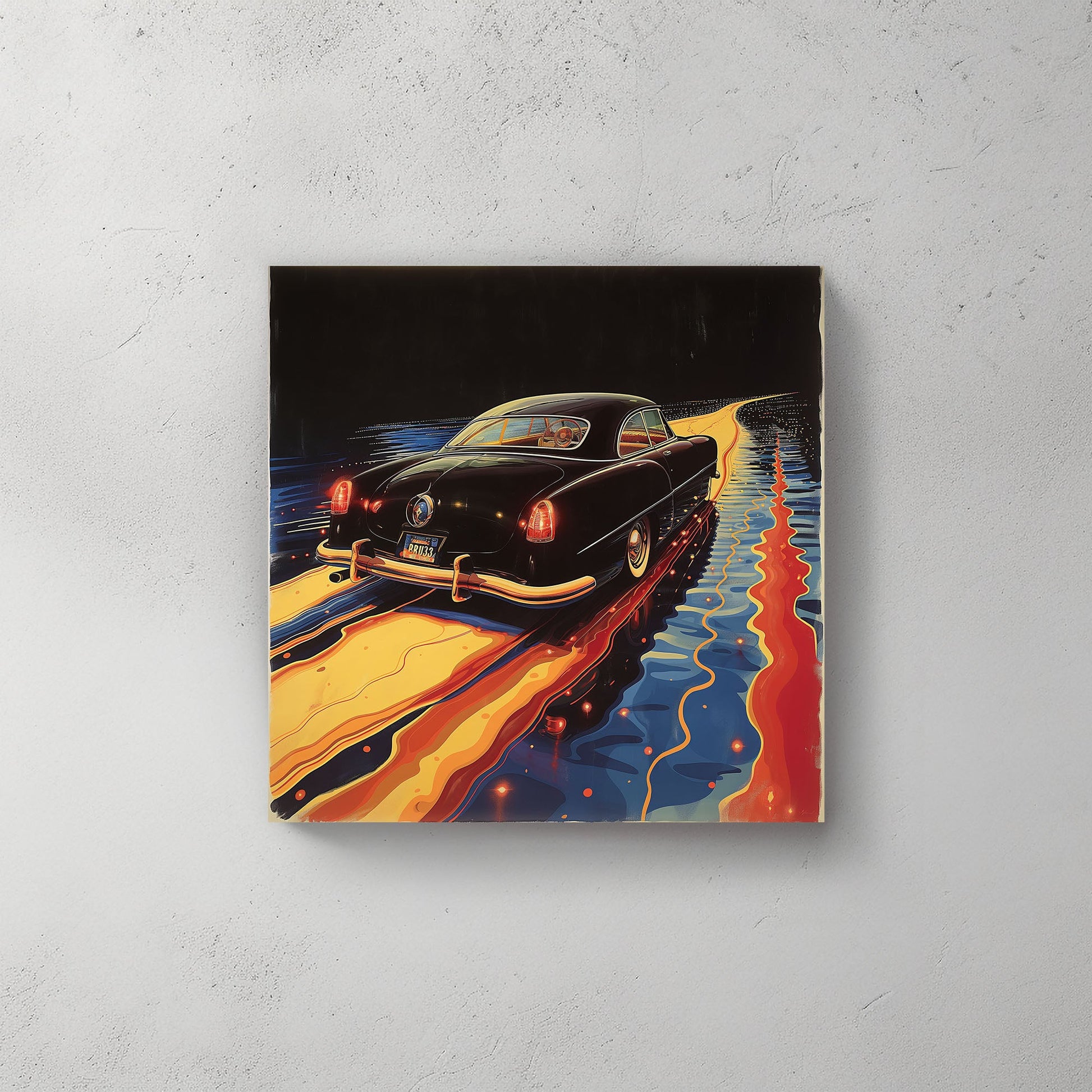 Black Ride #897 Canvas Wall Art & Metal Prints