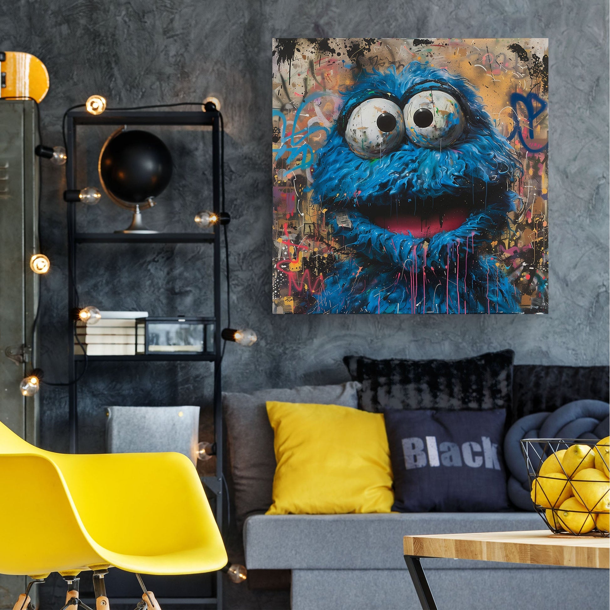 Blue Smilez #917 Canvas Wall Art & Metal Prints