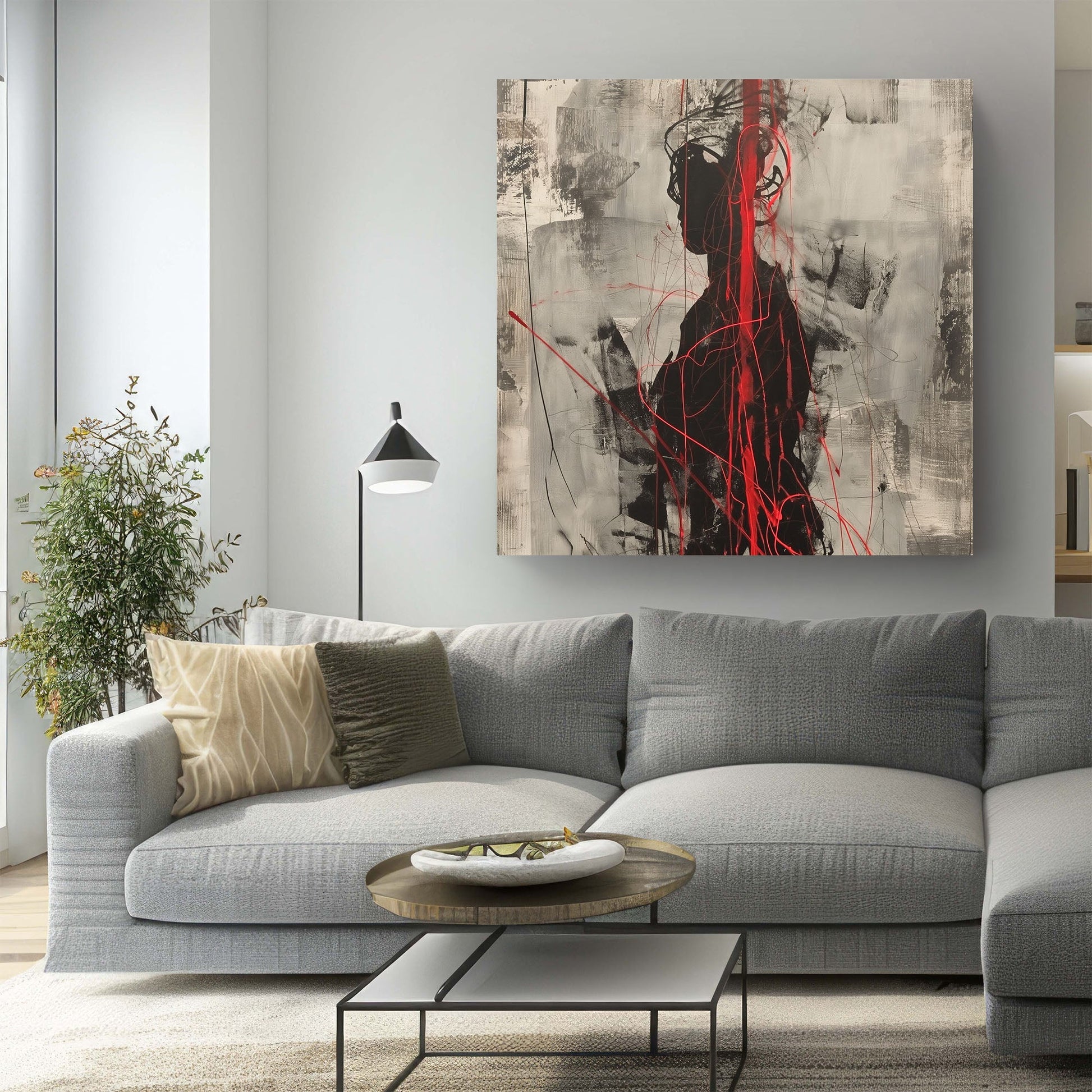 Strikethrough #930 Canvas Wall Art & Metal Prints