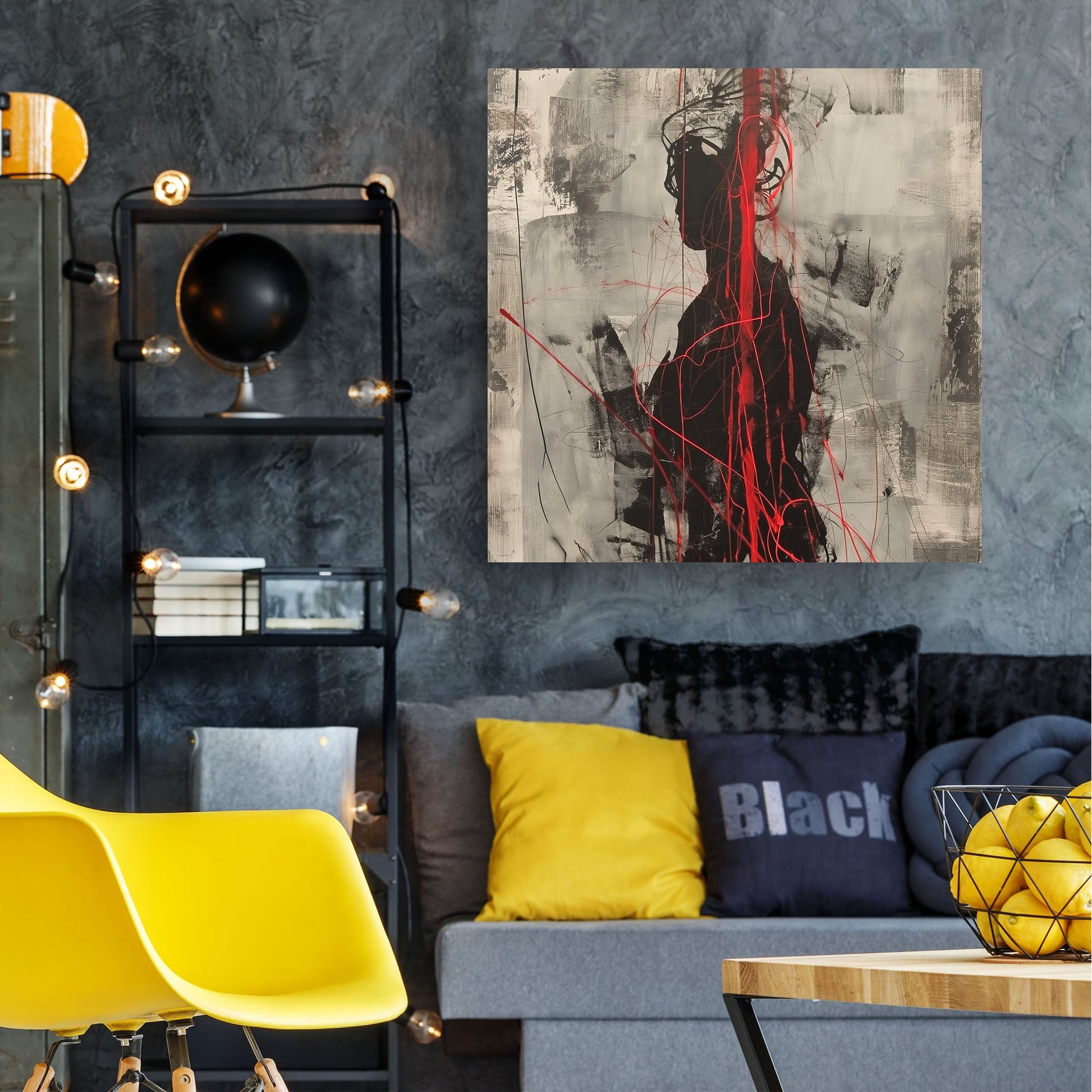 Strikethrough #930 Canvas Wall Art & Metal Prints