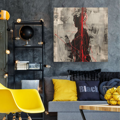 Strikethrough #930 Canvas Wall Art & Metal Prints