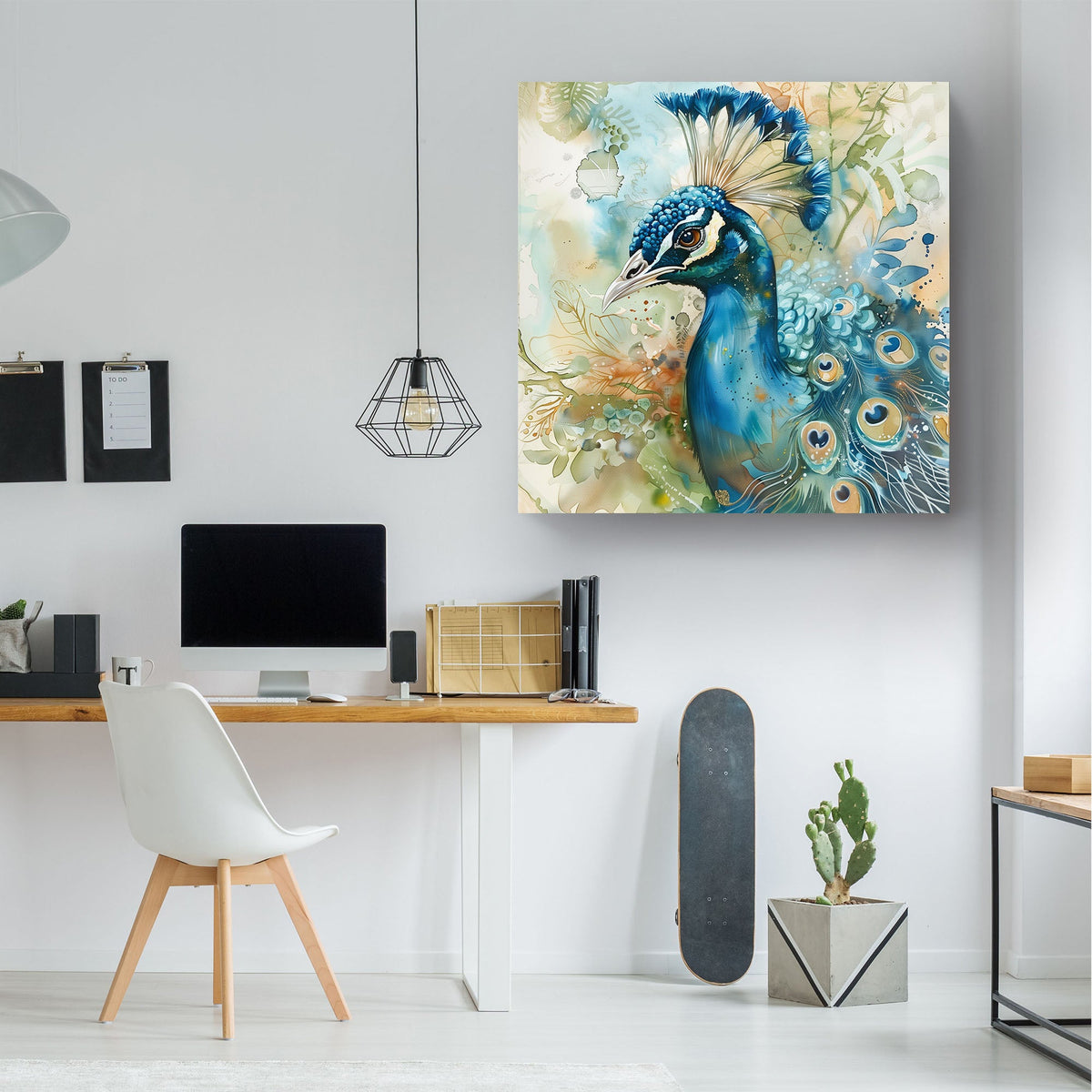 Elegance Peacock #937 Canvas Wall Art & Metal Prints