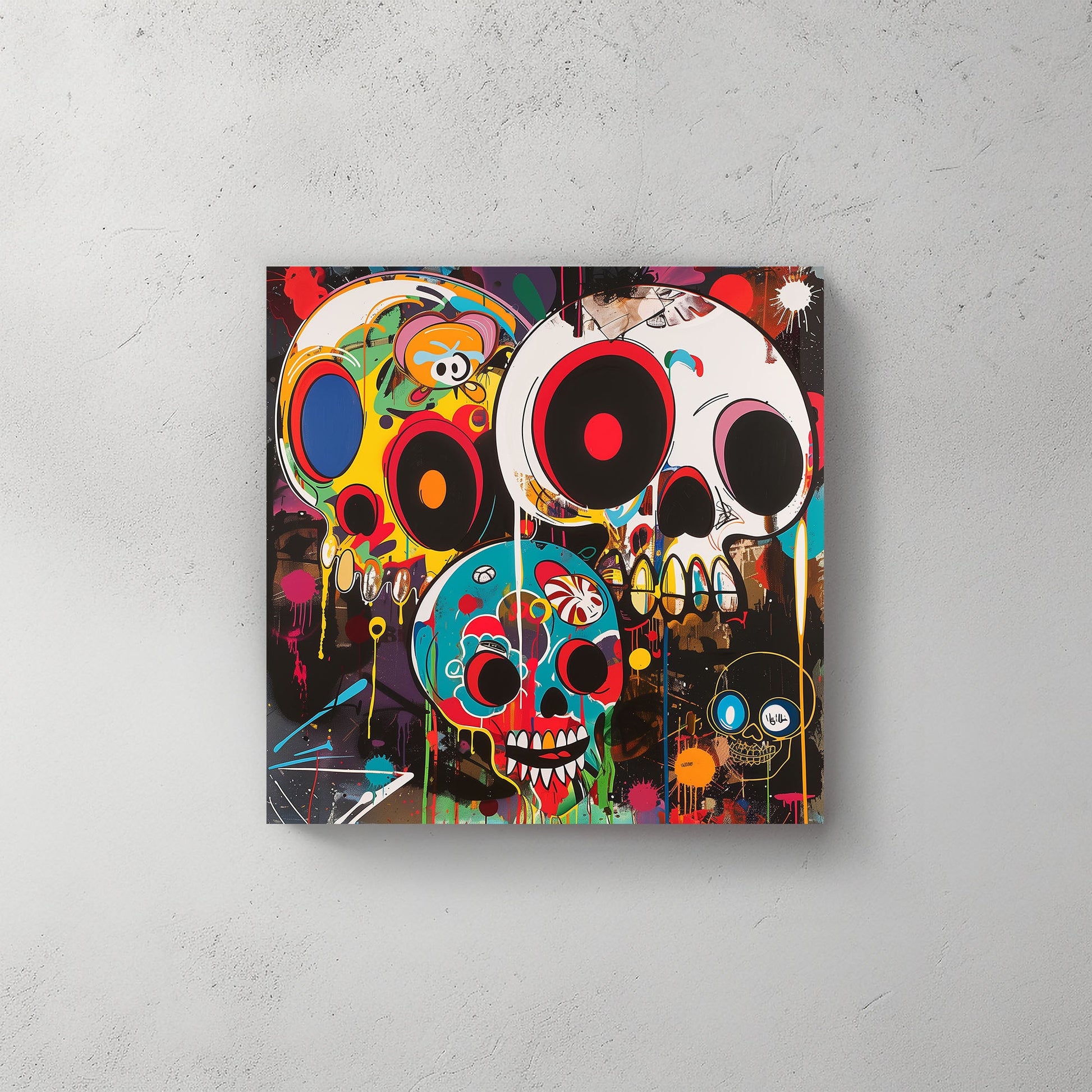 Red Skull Eye #952 Canvas Wall Art & Metal Prints