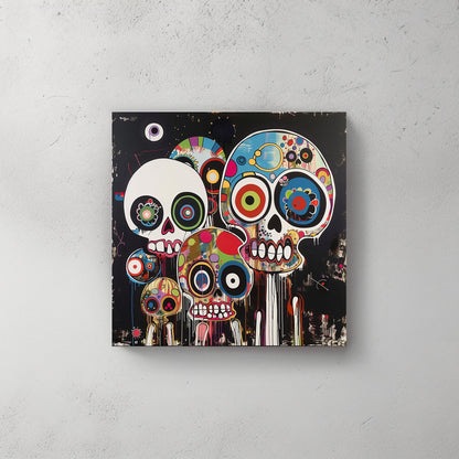 White Skulls #953 Canvas Wall Art & Metal Prints