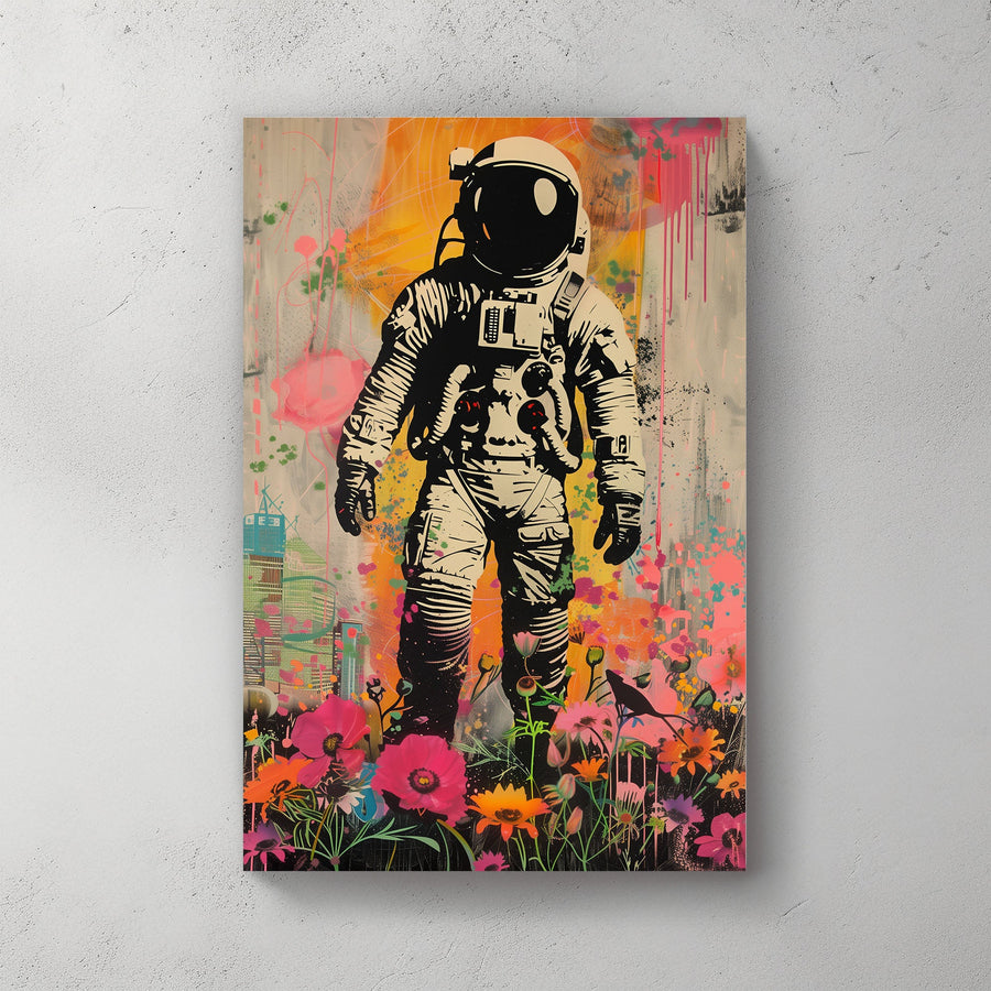 Space Flowers #959 Canvas Wall Art & Metal Prints