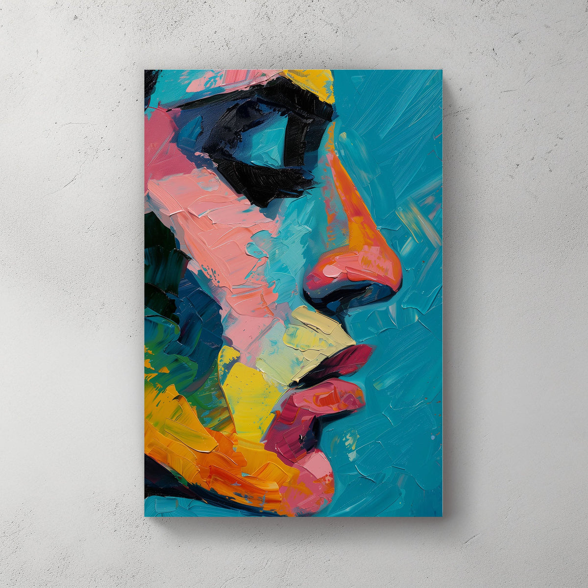Face Profile #971 Canvas Wall Art & Metal Prints