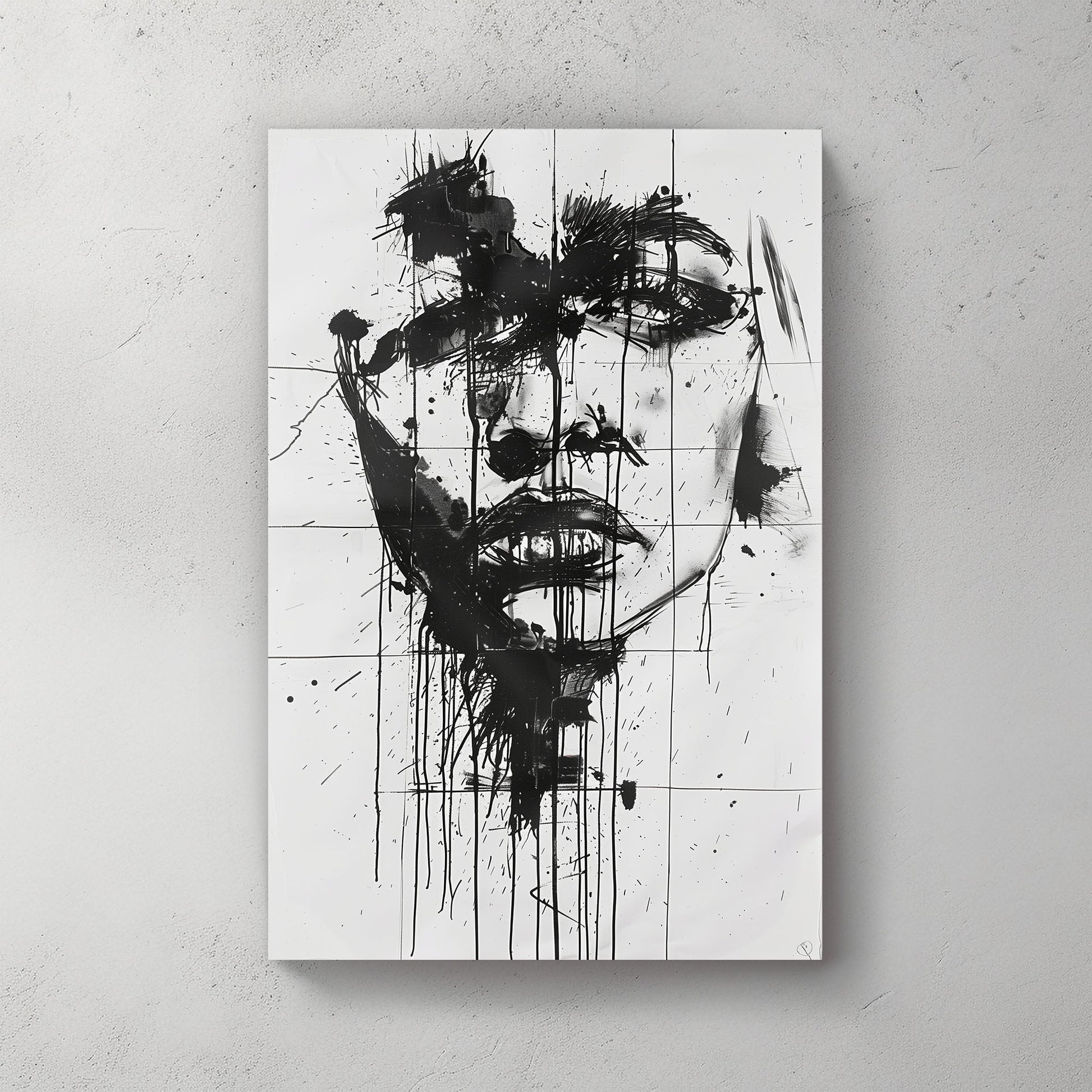 Dripping Ink #997 Canvas Wall Art & Metal Prints