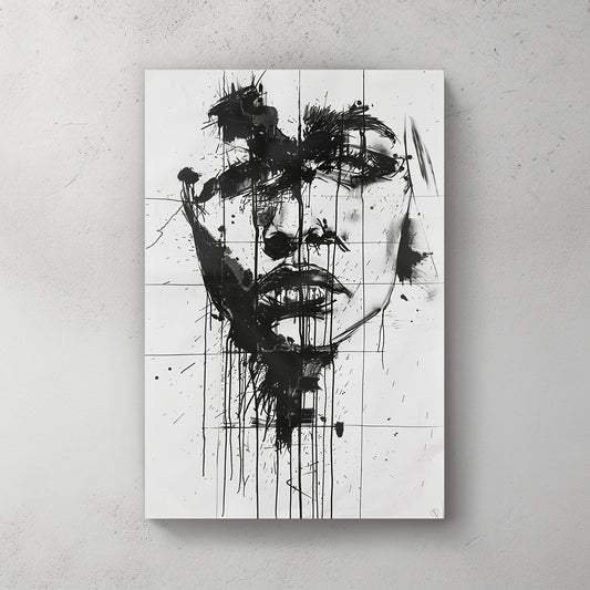 Dripping Ink #997 Canvas Wall Art & Metal Prints